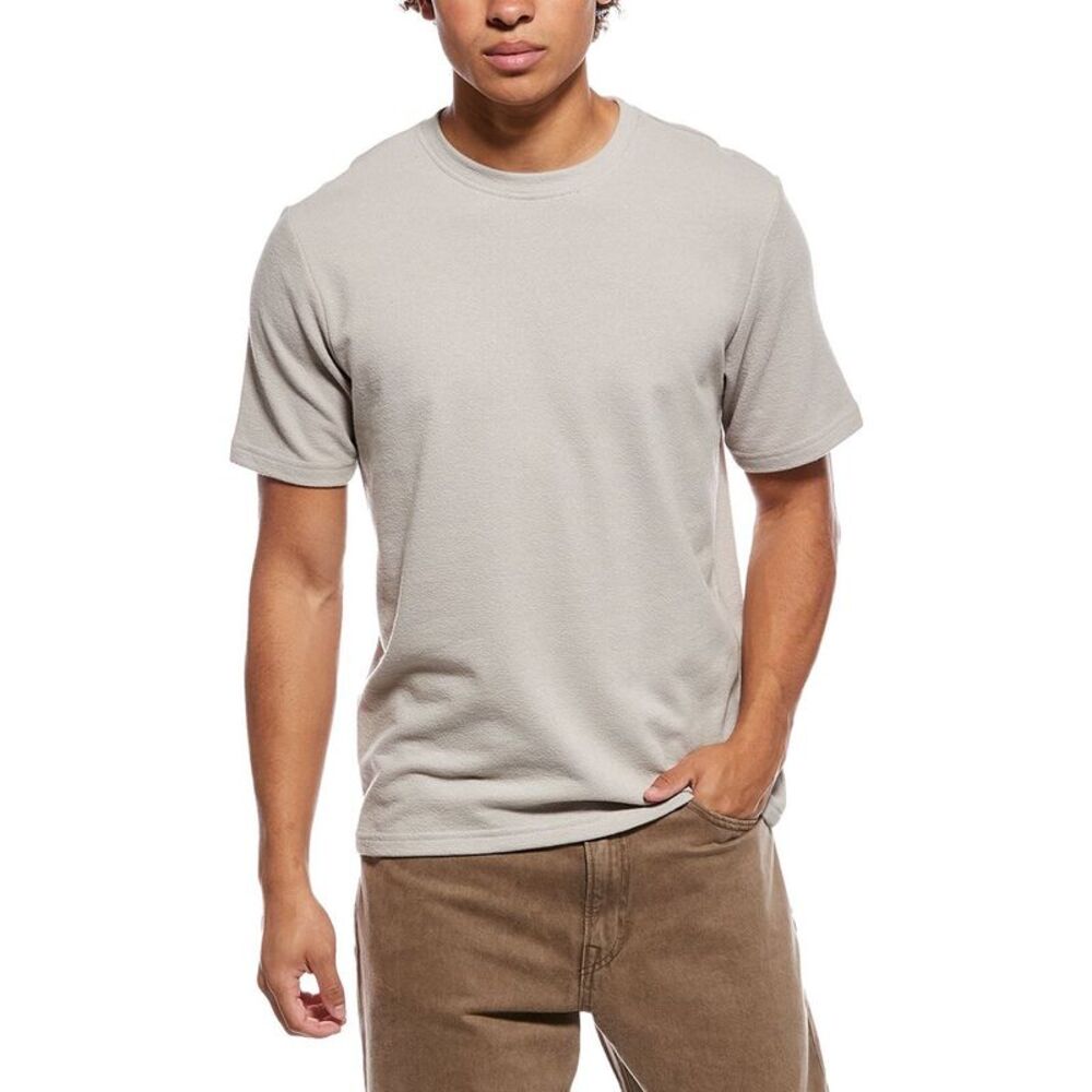 Slate & Stone Mens  Textured Knit Crewneck T-Shirt, Brown